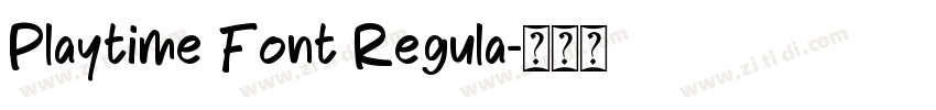 Playtime Font Regula字体转换